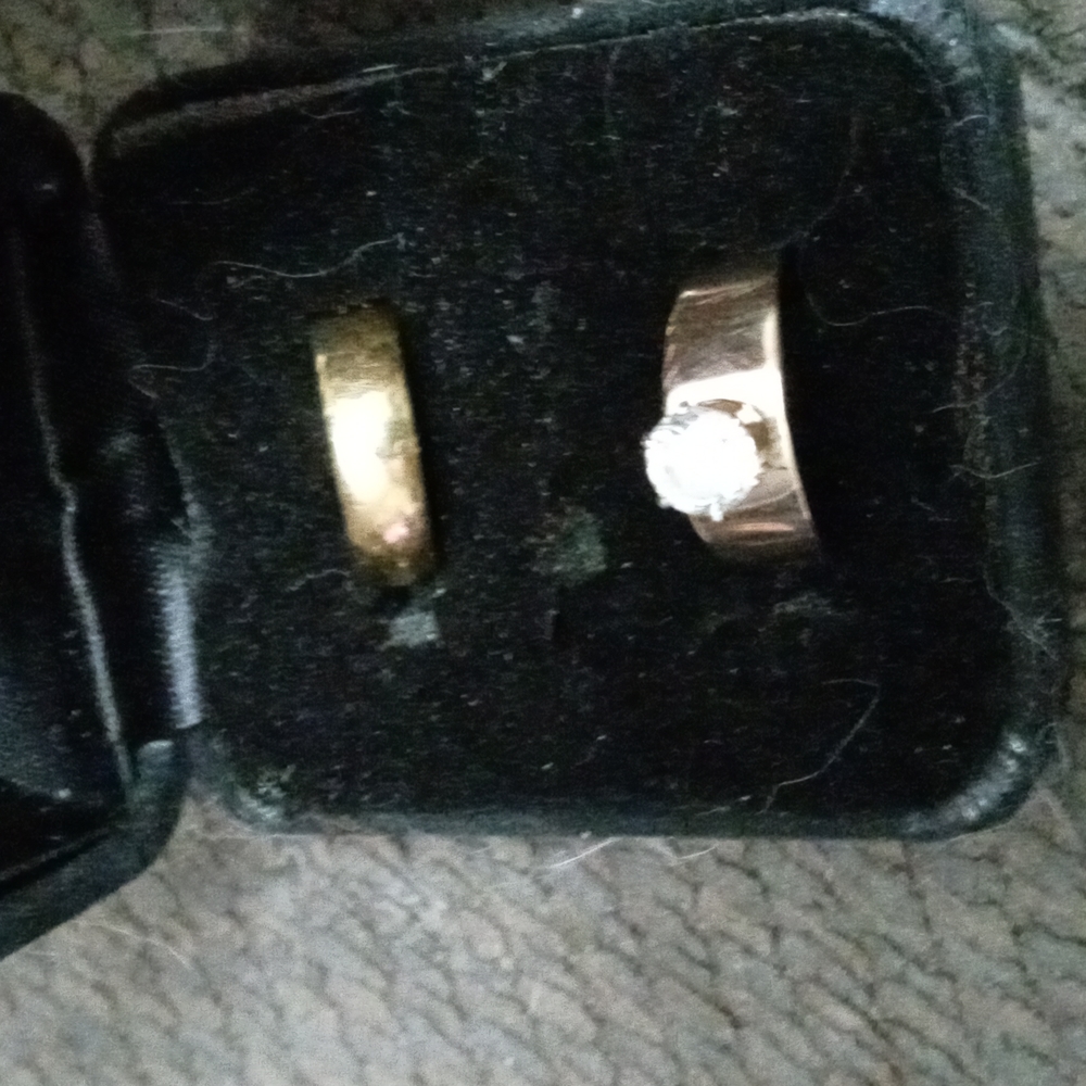 Can be worn as set or separate. Not real diamond